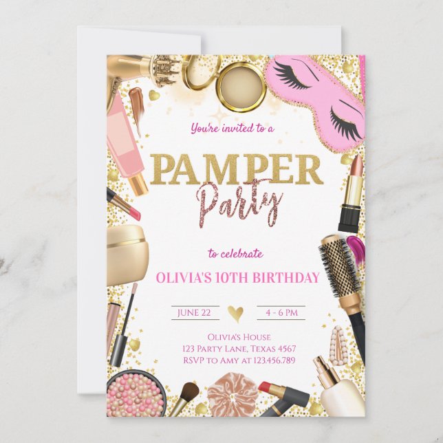 Invitation Fête d'anniversaire mignonne de gâterie (Devant)