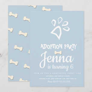 Invitation Fête d'anniversaire minimaliste des empreintes de 