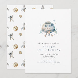 Invitation Fête d'anniversaire minimaliste du garçon de vaiss