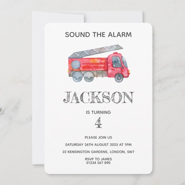 Invitation Fête d'anniversaire minimaliste moderne (Devant)