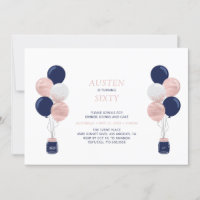 Fête d'anniversaire moderne avec ballons rose gold