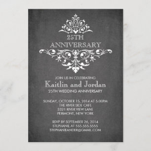 Invitation Fête d'anniversaire moderne Chalkboard