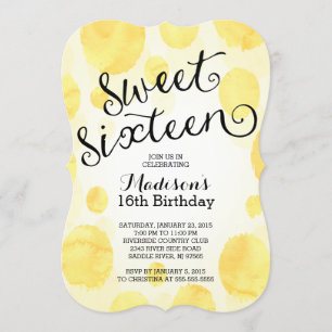 Invitation Fête d'anniversaire moderne de sweet sixteen