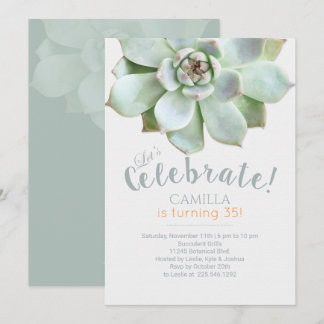 Invitation Fête d'anniversaire moderne et luxuriante
