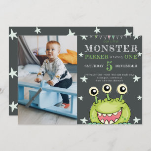 Invitation Fête d'anniversaire Monster Enfants Photo