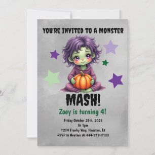 Invitation Fête d'anniversaire Monster Mash