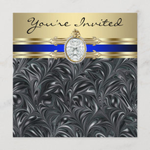 Invitation Fête d'anniversaire ornée de bijoux de la femme