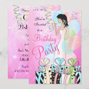 Invitation Fête d'anniversaire ou enterrement de vie de jeune