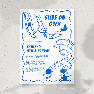 Invitation Fête d'anniversaire Parc de jeux avec toboggan int