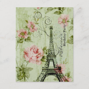 Invitation fête d'anniversaire parisienne