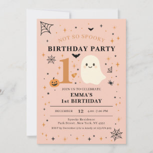 Invitation Fête d'anniversaire pas si effrayante de 1ère anné