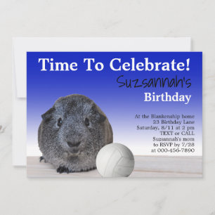 Invitation Fête d'anniversaire personnalisée de volley-ball d