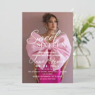 Invitation Fête d'anniversaire Photo Anniversaire Sweet 16 Mo