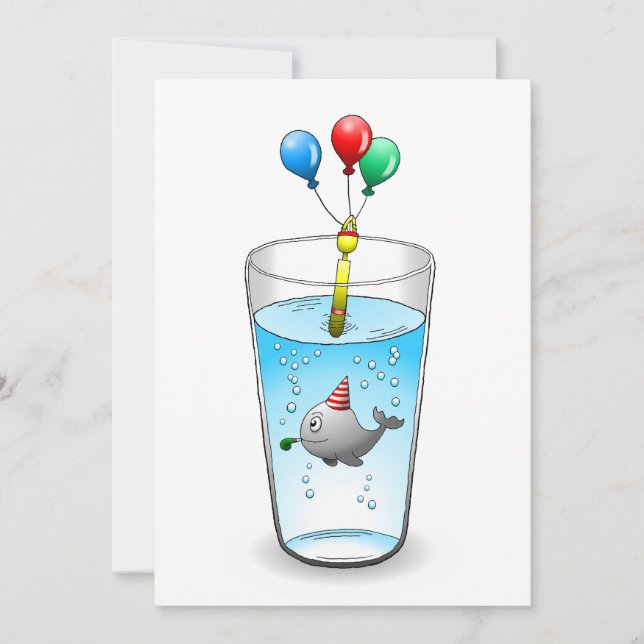 Invitation Fête d'anniversaire Piscine (Devant)