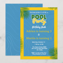 Fête d'anniversaire piscine cool 
