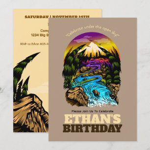 Invitation Fête d'anniversaire pittoresque en plein air