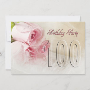 Invitation fête d'anniversaire pour 100 ans