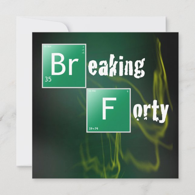Invitation Fête d'anniversaire pour briser 40 ans (Devant)