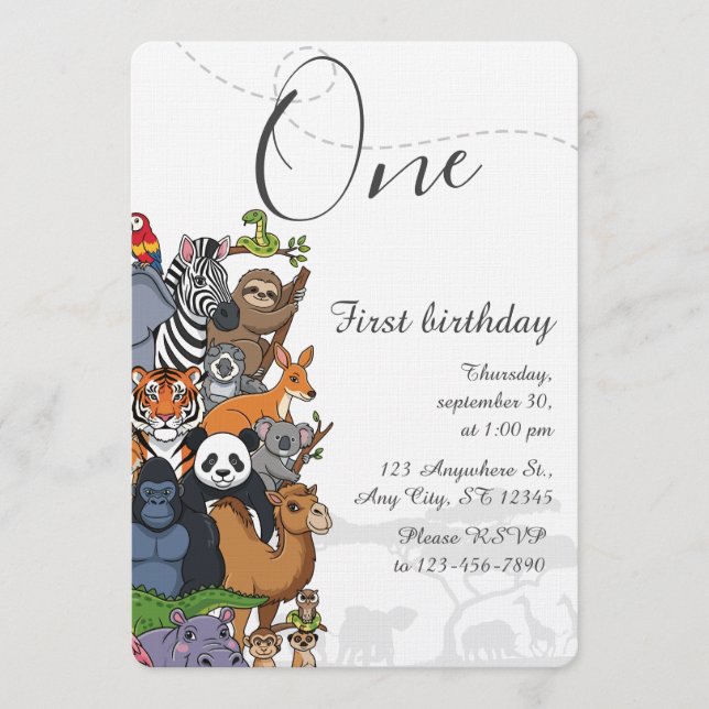 Invitation Fête d'anniversaire pour enfants (Devant)