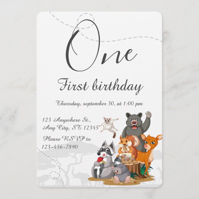 Invitation Fête d'anniversaire pour enfants (Devant)