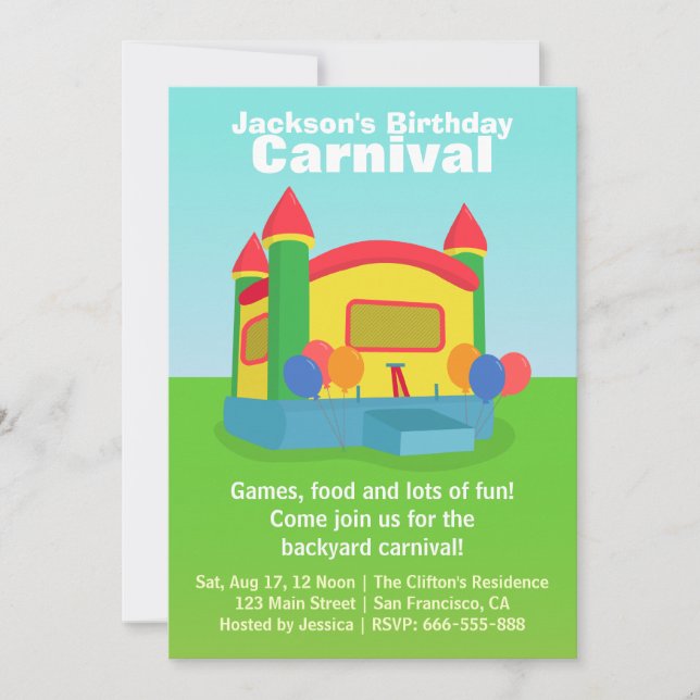 Invitation Fête d'anniversaire pour enfants - Joyeuse fête fo (Devant)