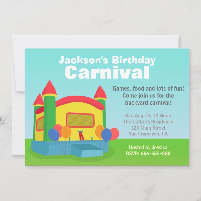 Invitation Fête d'anniversaire pour enfants - Joyeuse fête fo (Devant)