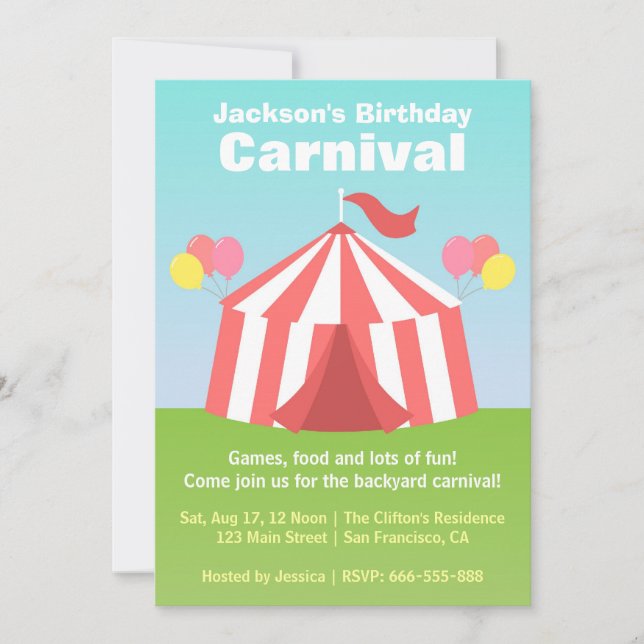 Invitation Fête d'anniversaire pour enfants - Joyeuse fête fo (Devant)