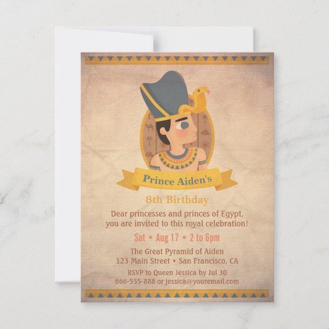 Invitation Fête d'anniversaire pour enfants sur le thème de l (Devant)