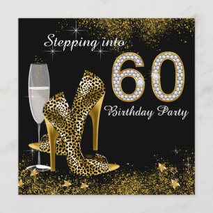 Invitation Fête d'anniversaire pour entrer dans la soixantain