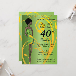 Invitation Fête d'anniversaire pour fille adulte do-it-your