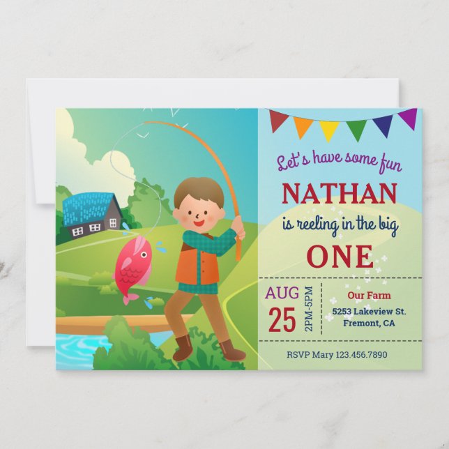 Invitation Fête d'anniversaire pour garçon sur le thème de la (Devant)