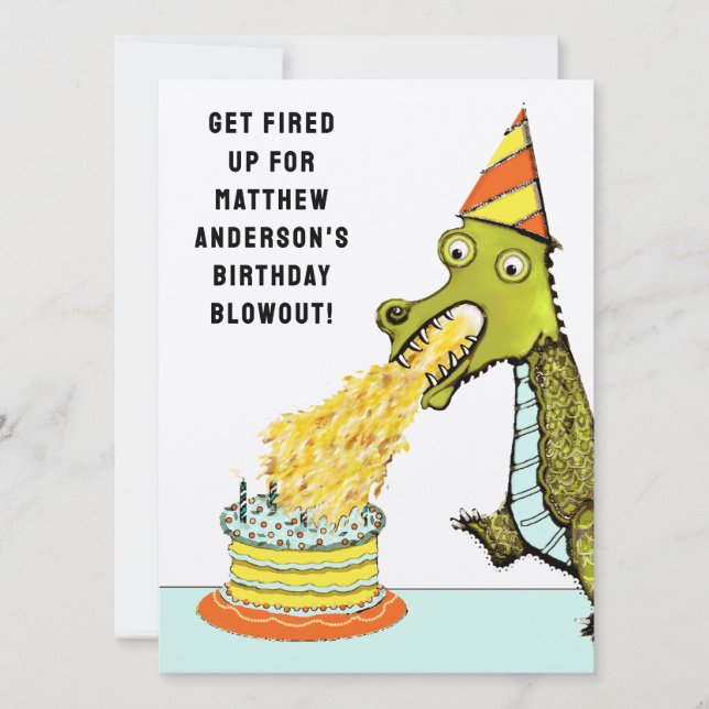 Invitation Fête d'anniversaire pour garçons (Devant)