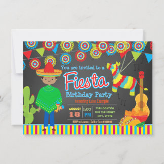 Invitation Fête d'anniversaire pour garçons Fiesta