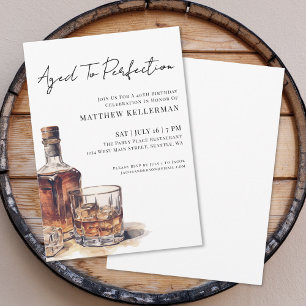 Invitation Fête d'anniversaire pour hommes Vieillis à la perf