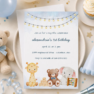 Invitation Fête d'anniversaire pour jouets fantaisistes