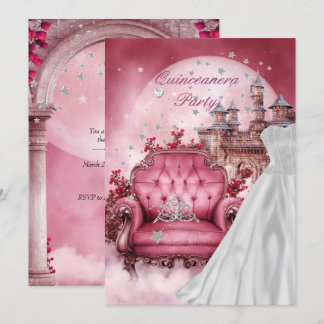 Invitation Fête d'anniversaire pour les 15 ans de Quinceanera