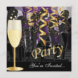 Invitation Fête d'anniversaire pour les filles Métallurgique