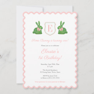 Invitation Fête d'anniversaire pour Some Bunny Is One 1st ave