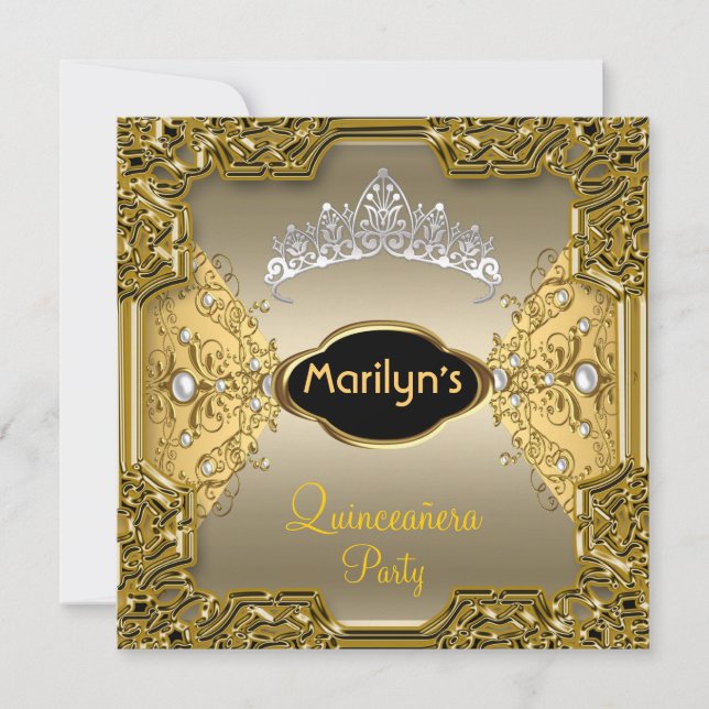 Invitation Fête d'anniversaire Quinceañera 15 ans (Devant)