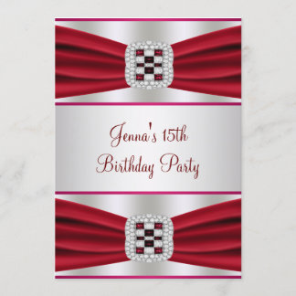 Invitation Fête d'anniversaire Red Diamond