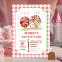Fête d'anniversaire Red Preppy Baseball Swing on O