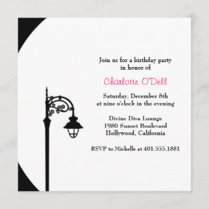 Invitation fête d'anniversaire rétro/vintage