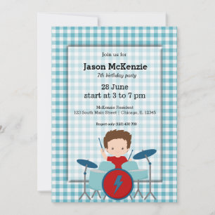 Invitation Fête d'anniversaire Rock Star