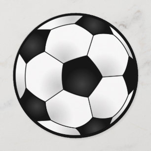 Invitation Fête d'anniversaire ronde du football