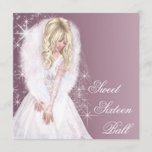 Invitation Fête d'anniversaire rose de princesse Sweet 16