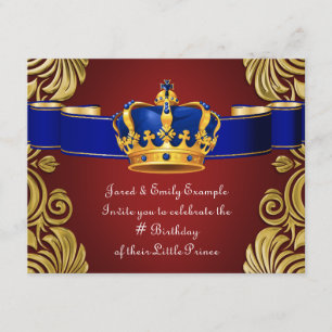 Invitation Fête d'anniversaire royale de Prince héritier