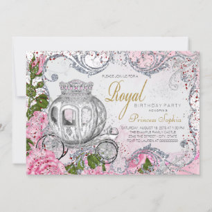 Invitation Fête d'anniversaire royale Princesse