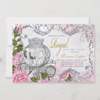 Invitation Fête d'anniversaire royale Princesse