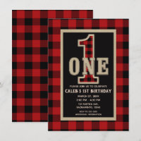 Fête d'anniversaire rustique rouge et noir à carre