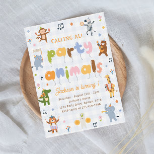 Invitation Fête d'anniversaire safari pour tous les fêtards